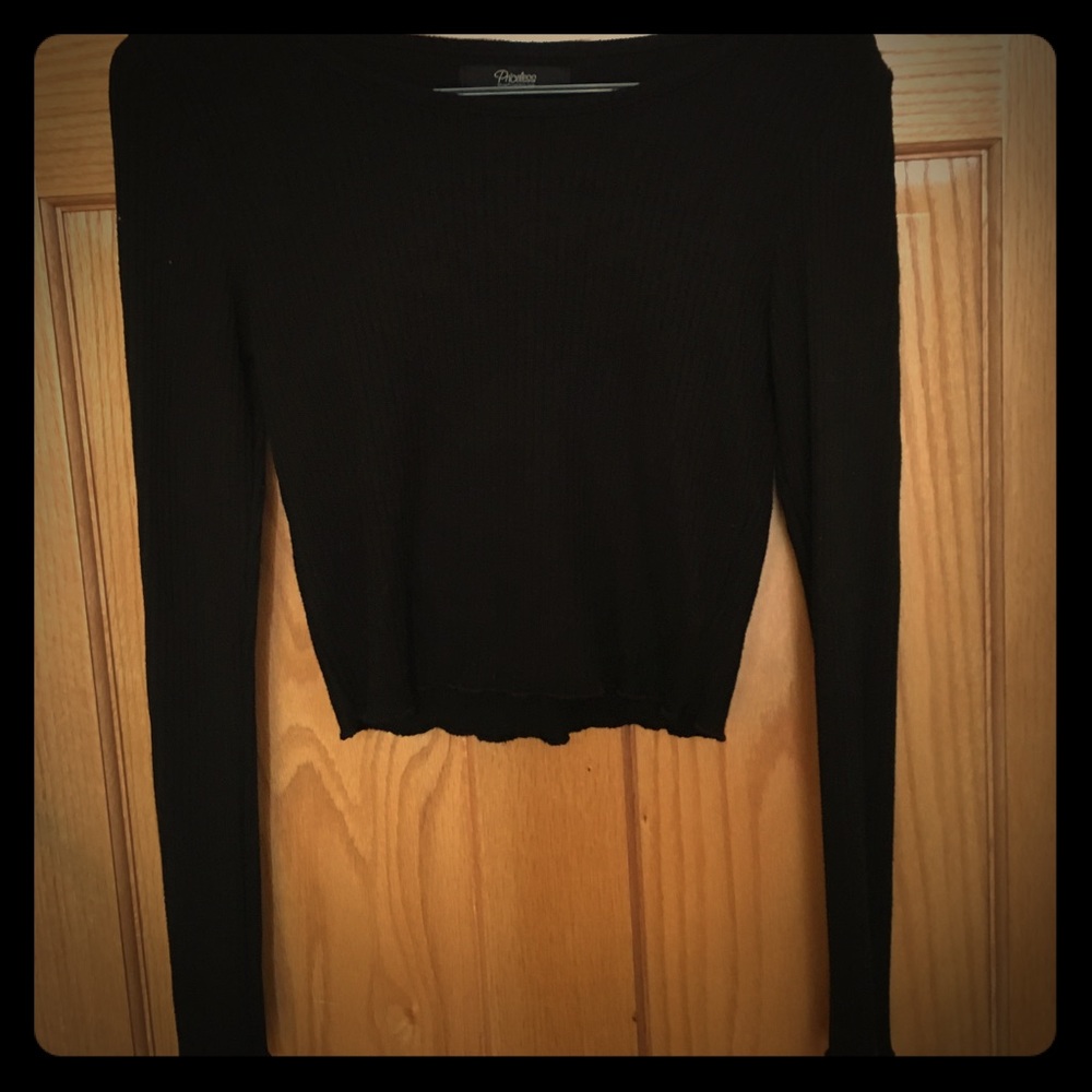 Priceless Ribbed Long Sleeve Crop Top